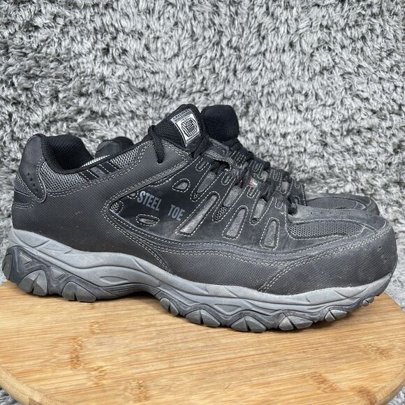 Skechers Cankton Steel Toe Work Shoes Sneakers Memory Foam Men's 13 77055 - Picture 1 of 10
